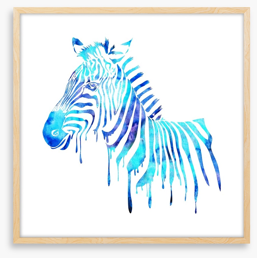 Dripping zebra blue