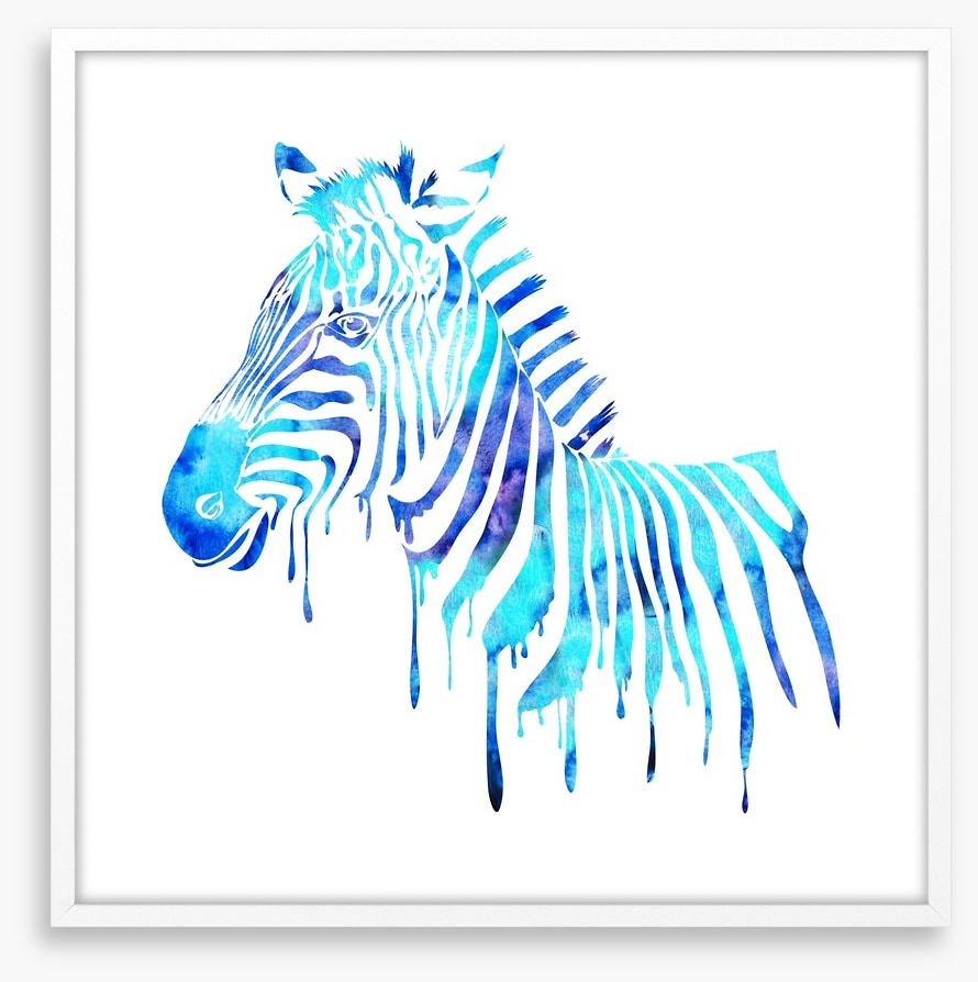 Dripping zebra blue