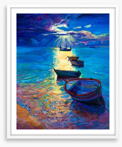 Moonlight boats