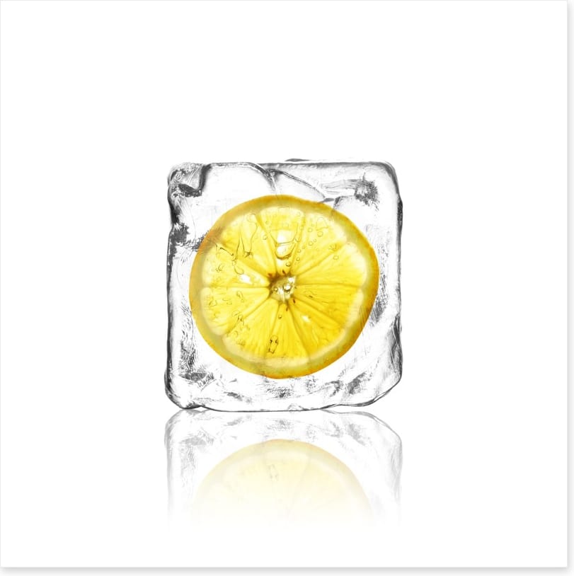 Lemon in ice