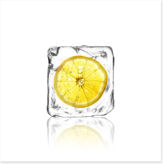 Lemon in ice