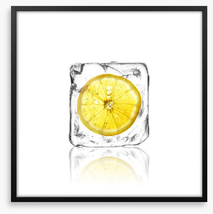 Lemon in ice