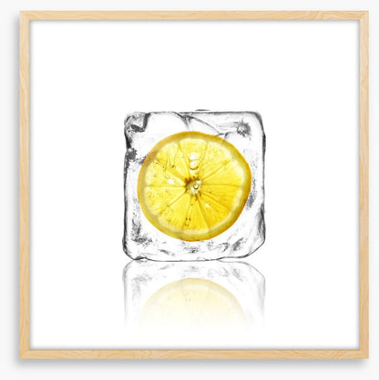 Lemon in ice