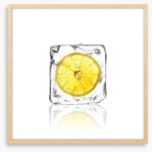 Lemon in ice