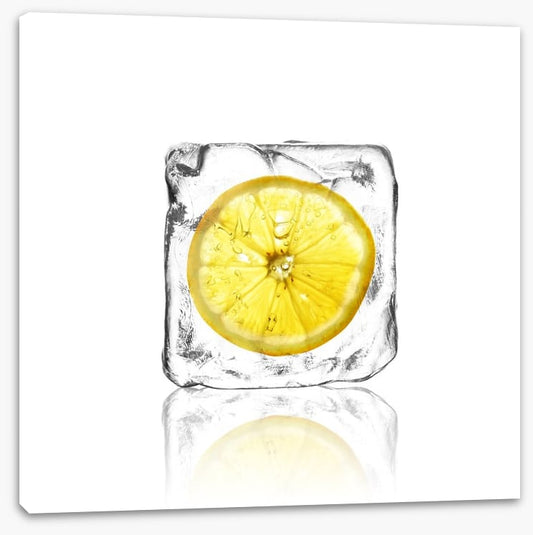 Lemon in ice