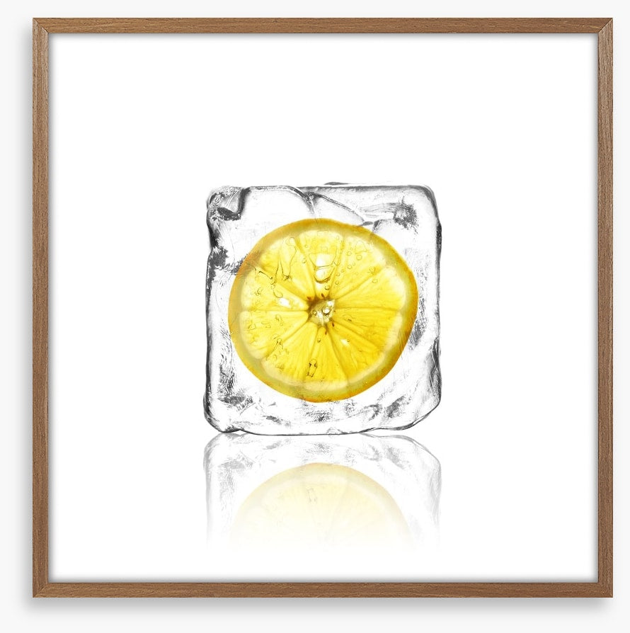 Lemon in ice