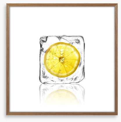 Lemon in ice