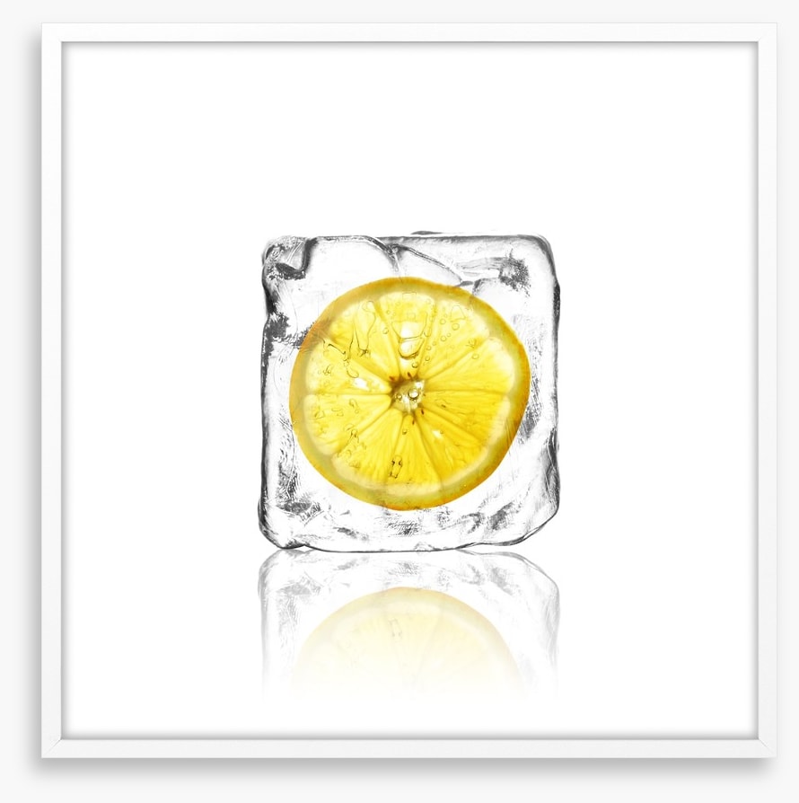 Lemon in ice