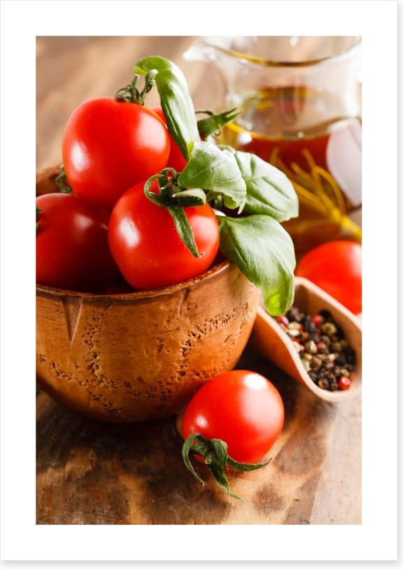 Tomatoes and basil