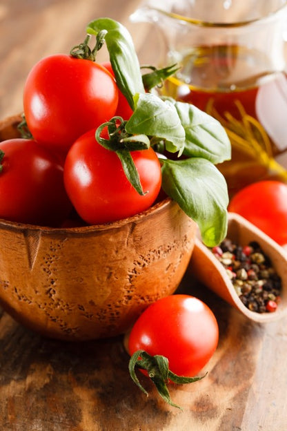 Tomatoes and basil