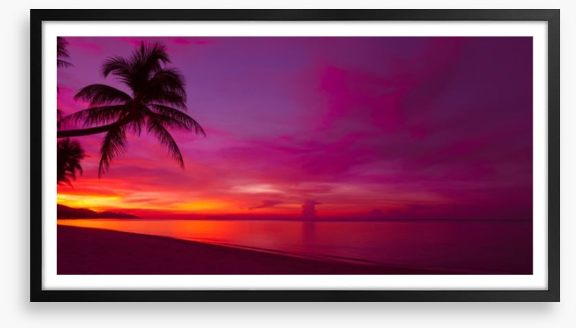 Tropical sunset panorama