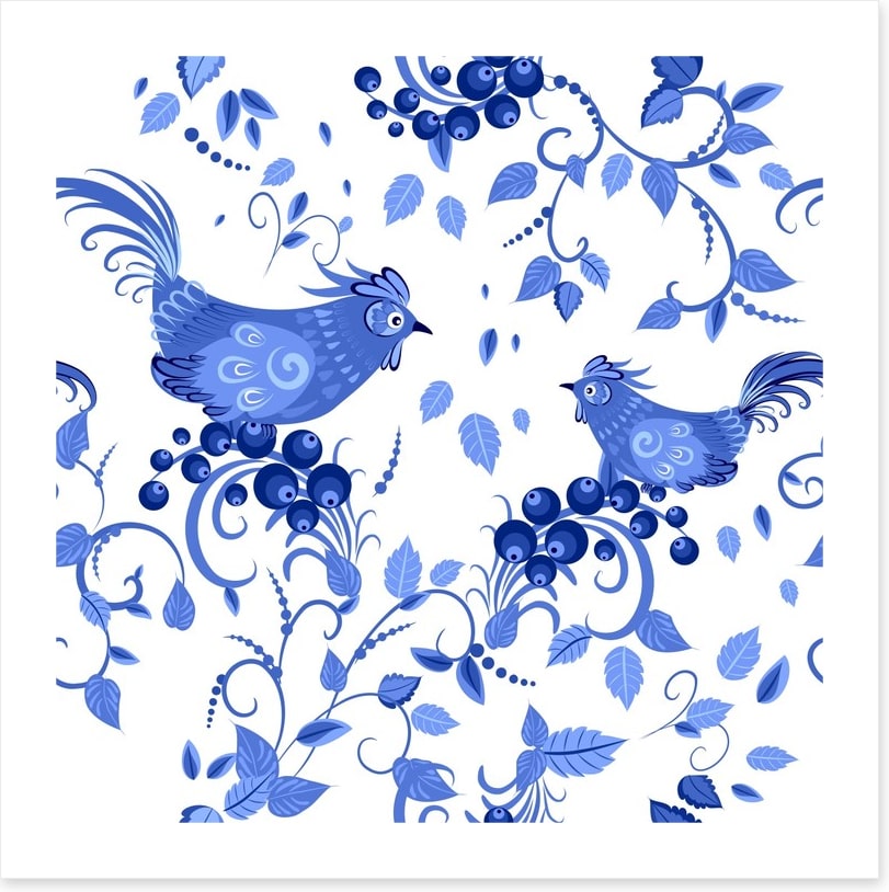 Blue bird berries