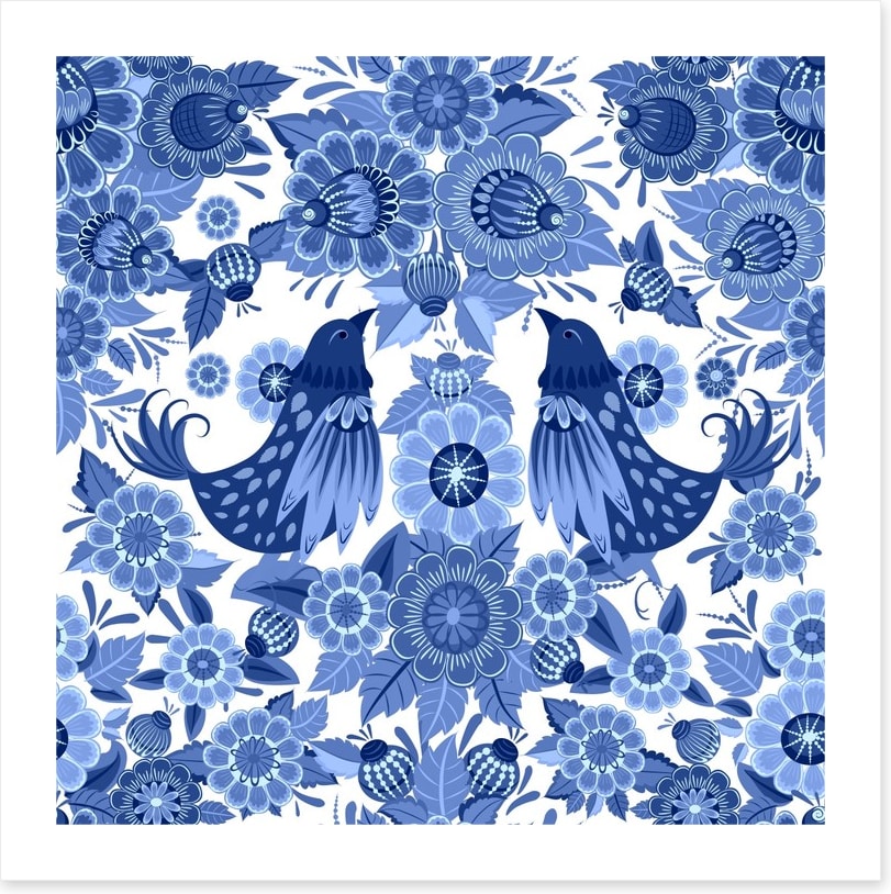 Blue bird bloom