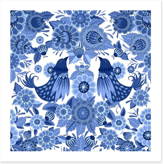 Blue bird bloom