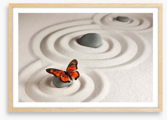 Zen stones with butterfly