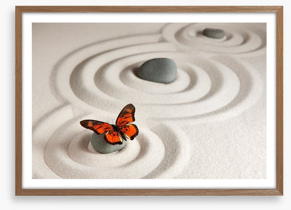 Zen stones with butterfly