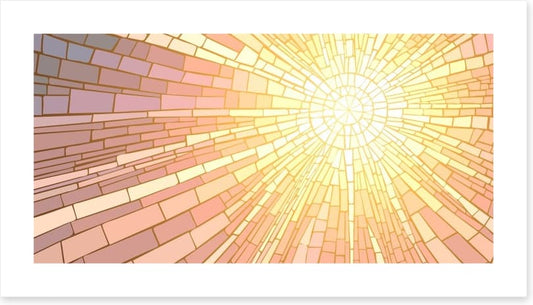 Golden sunrise mosaic