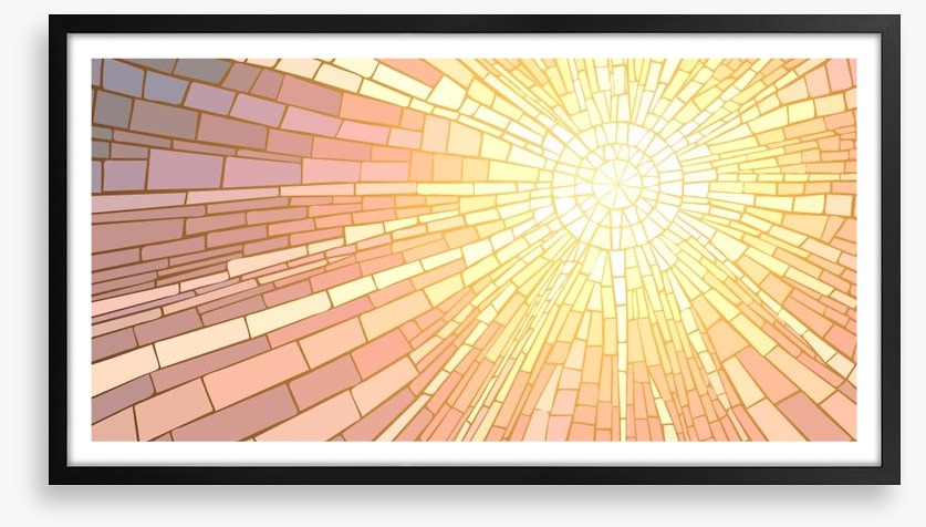 Golden sunrise mosaic