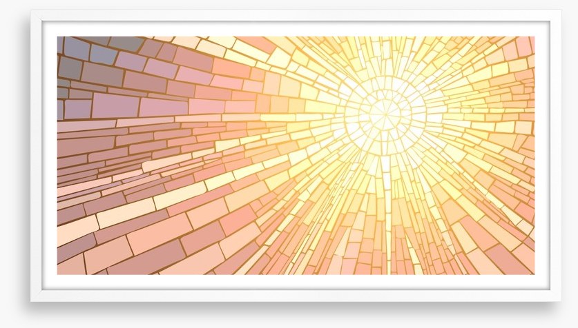 Golden sunrise mosaic