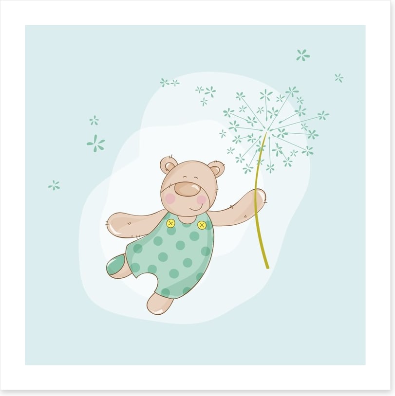Baby bear in spring