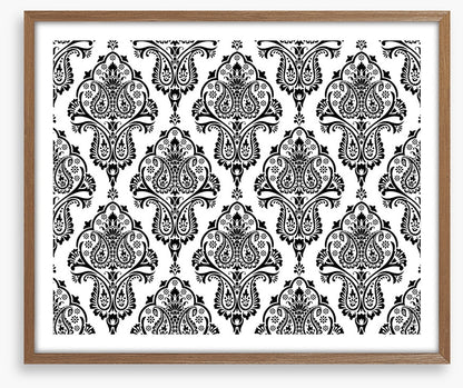 Black and white damask