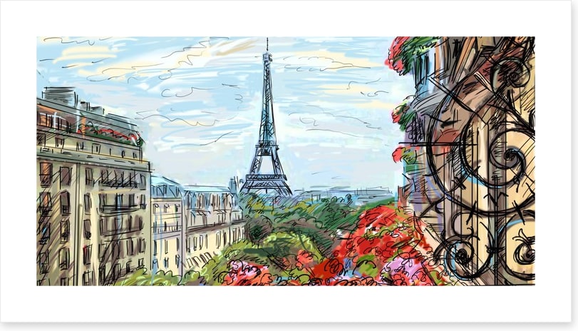 View to the Eiffel Tower