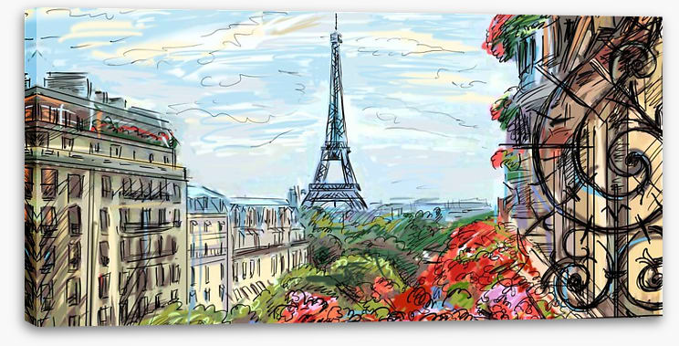 View to the Eiffel Tower