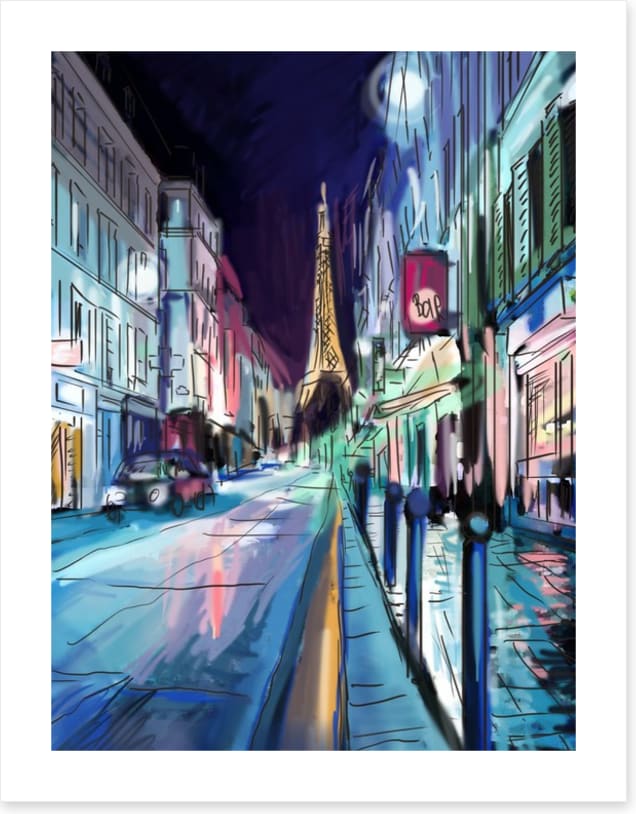 Rainy night in Paris