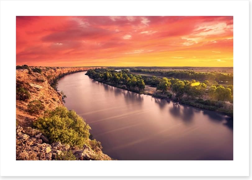 Murray river sunset