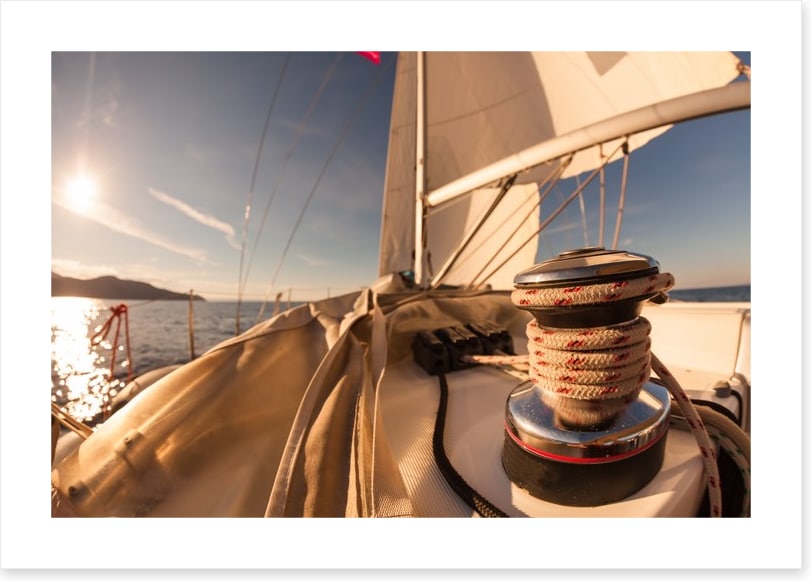 Sailing at sunset