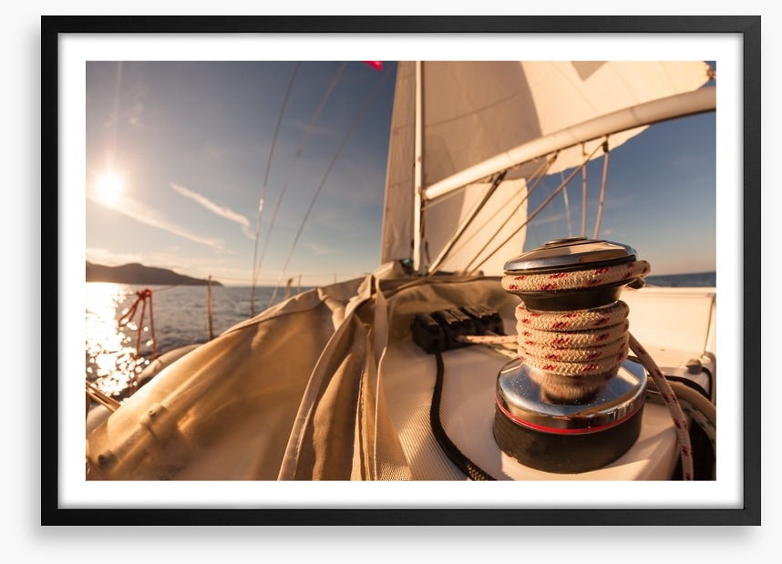 Sailing at sunset