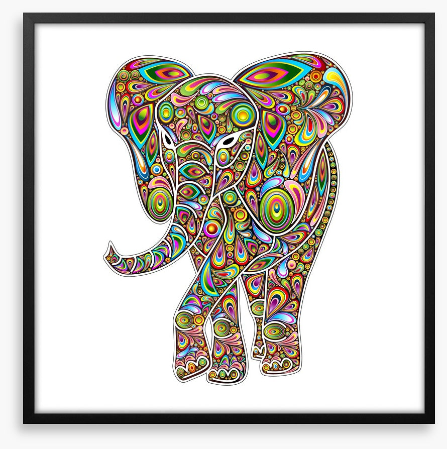 Psychedelic elephant