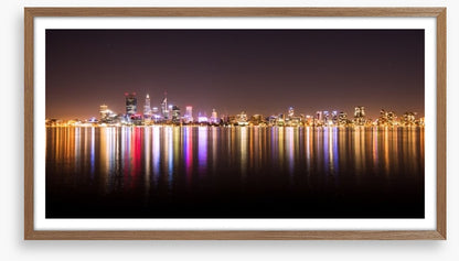 Perth night skyline panorama