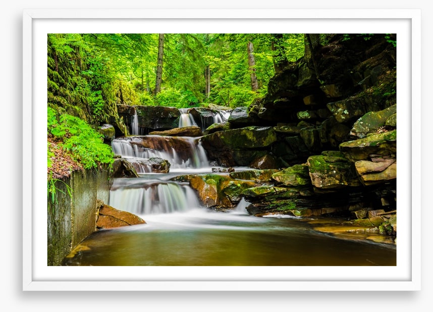 Green forest falls