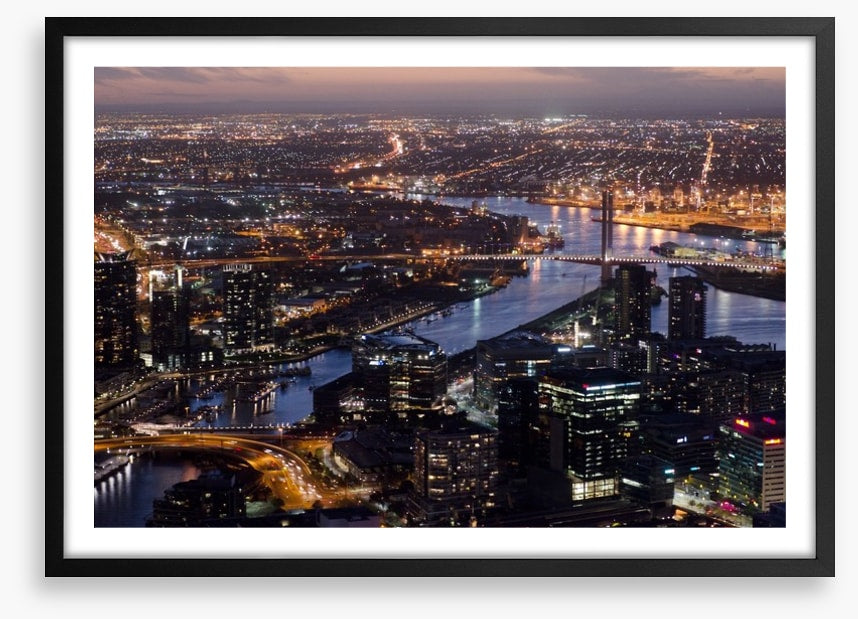 Aerial view of Melbourne