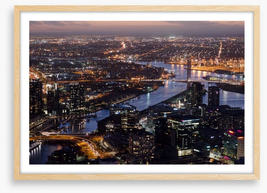 Aerial view of Melbourne