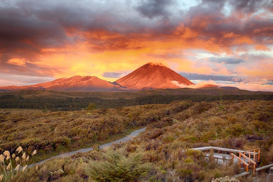 Sunset at Mt Ngauruhoe