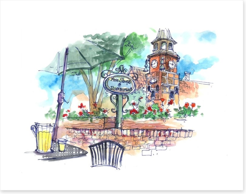 Cafe by the church