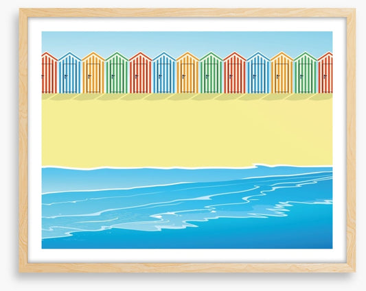 Beach huts on the sand