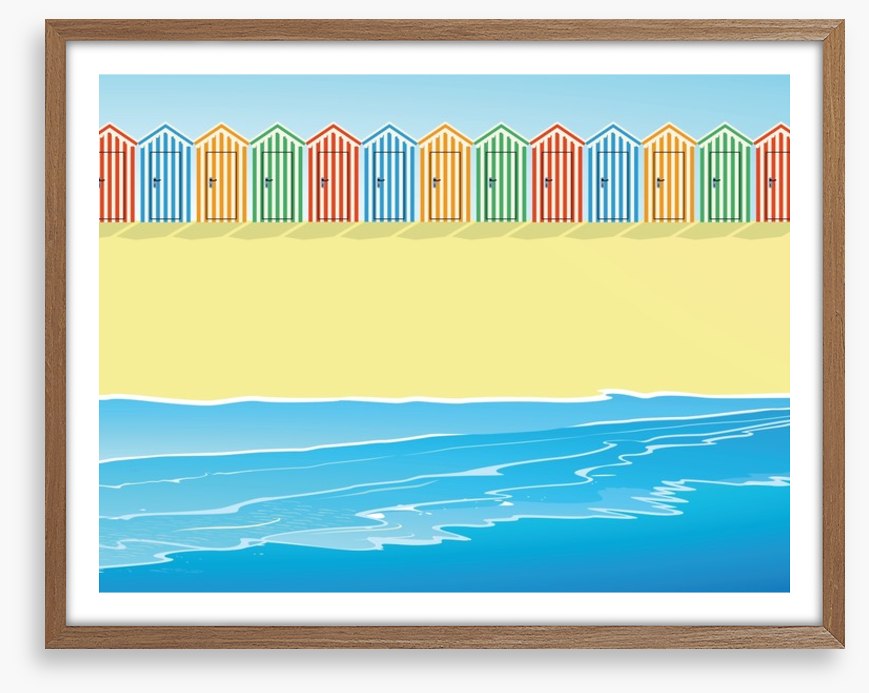 Beach huts on the sand