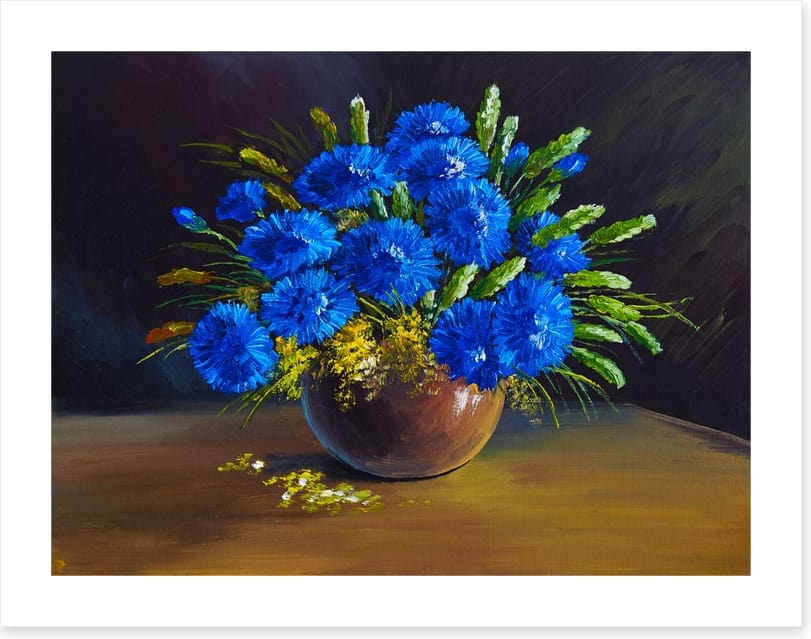 Blue wildflower bouquet