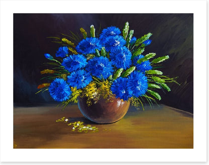 Blue wildflower bouquet