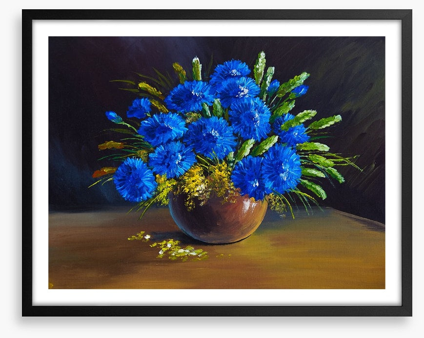 Blue wildflower bouquet