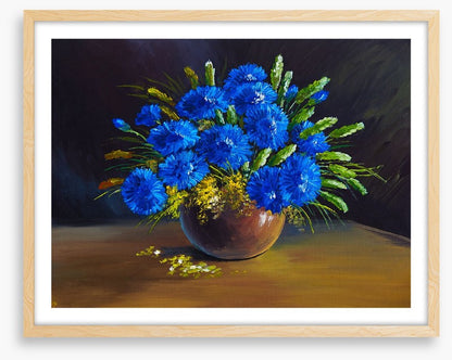 Blue wildflower bouquet