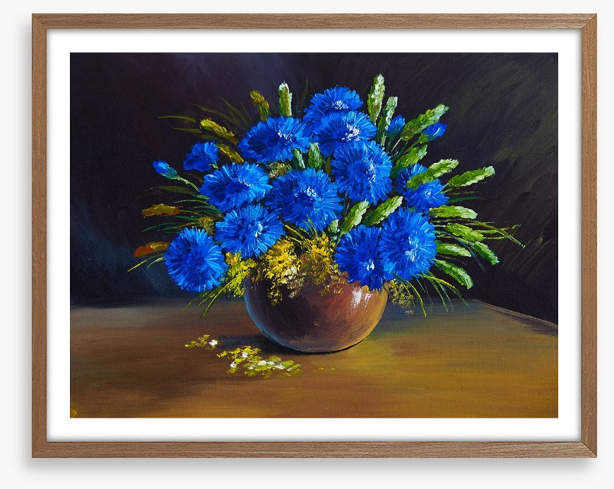 Blue wildflower bouquet
