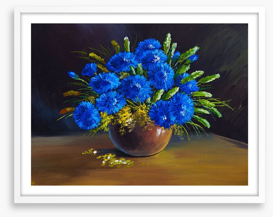 Blue wildflower bouquet