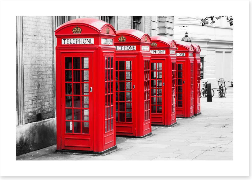 Red phone box row