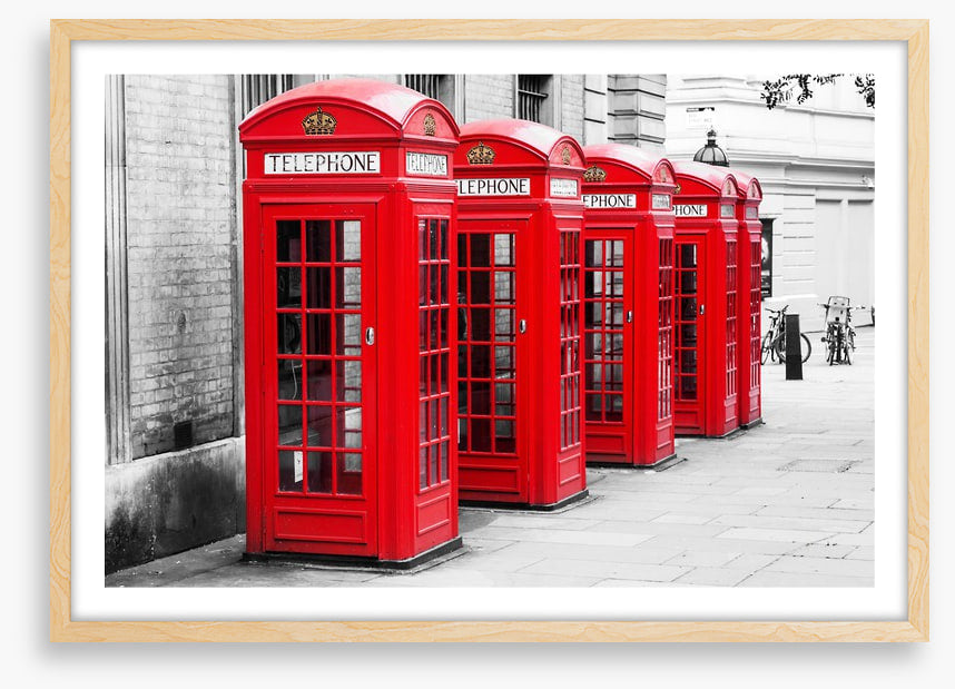 Red phone box row
