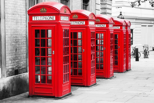 Red phone box row