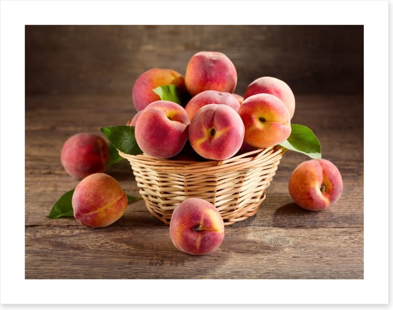 Plump peach basket